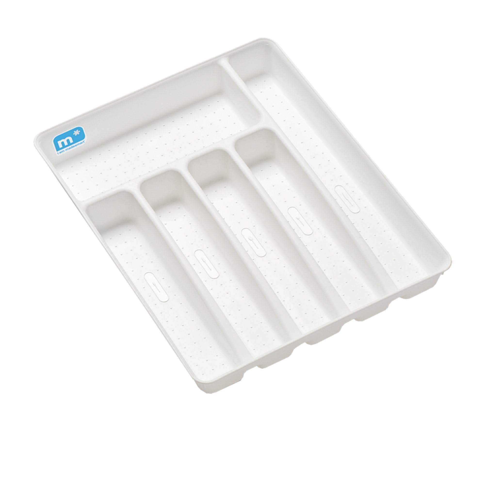 Madesmart Basic Cutlery Tray 6 Compartment White Image 1