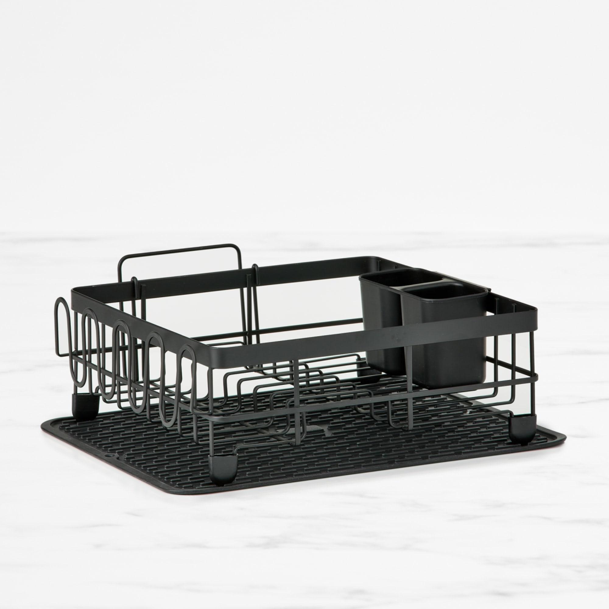 Kitchen Pro Tidy Dish Rack with Silicone Mat Black Image 3