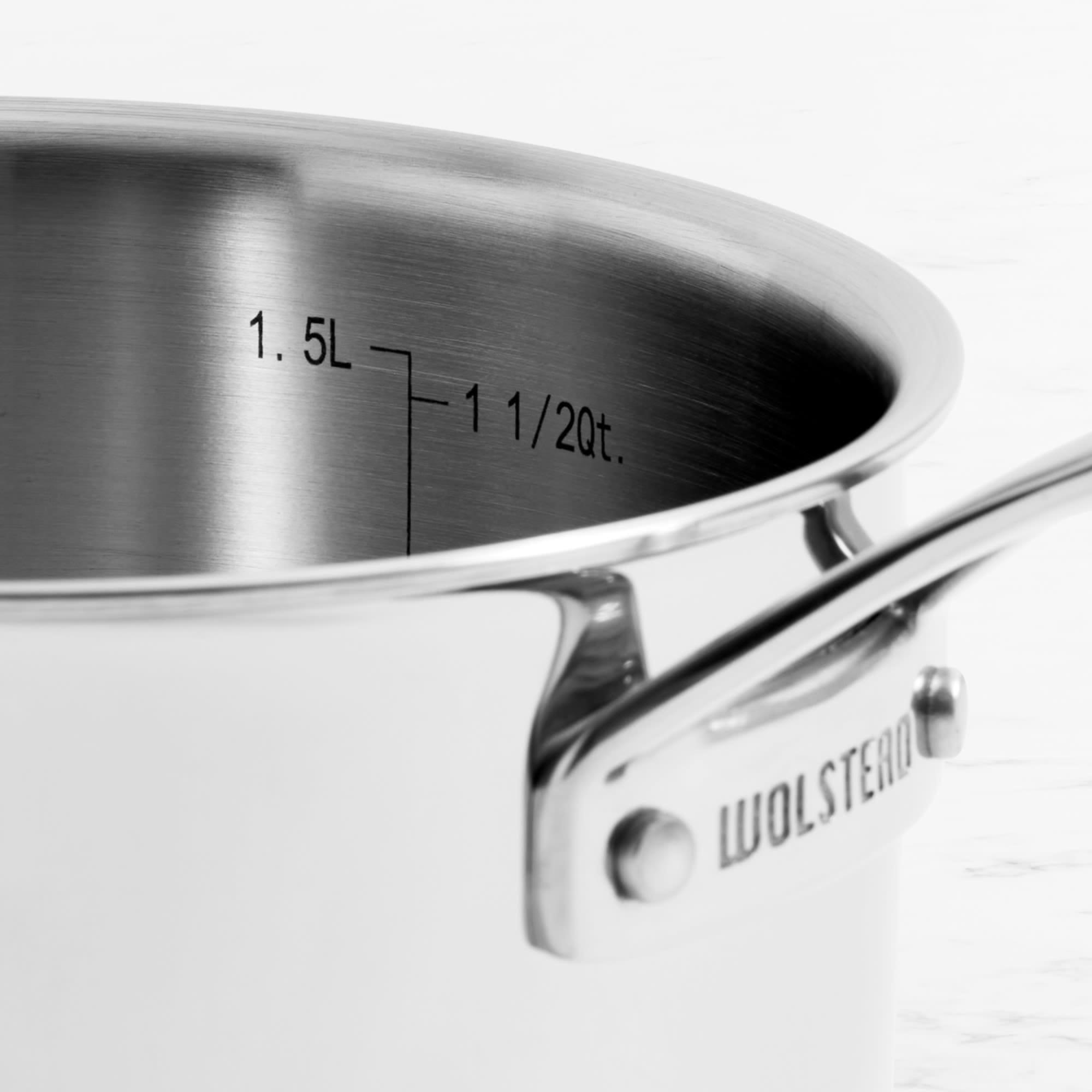 Wolstead Superior Steel Saucepan with Lid 16cm Image 3
