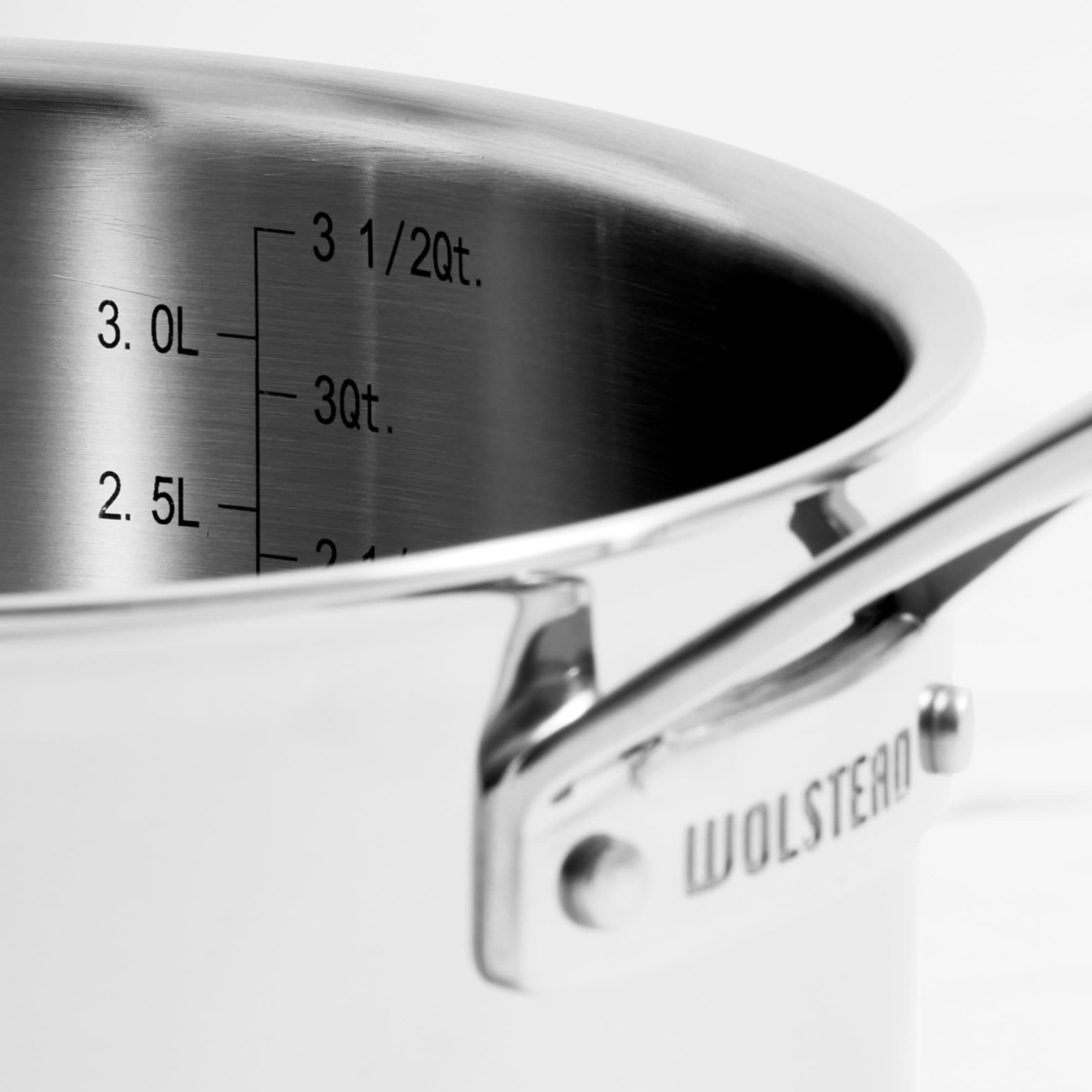 Wolstead Superior Steel Saucepan with Lid 20cm Image 3