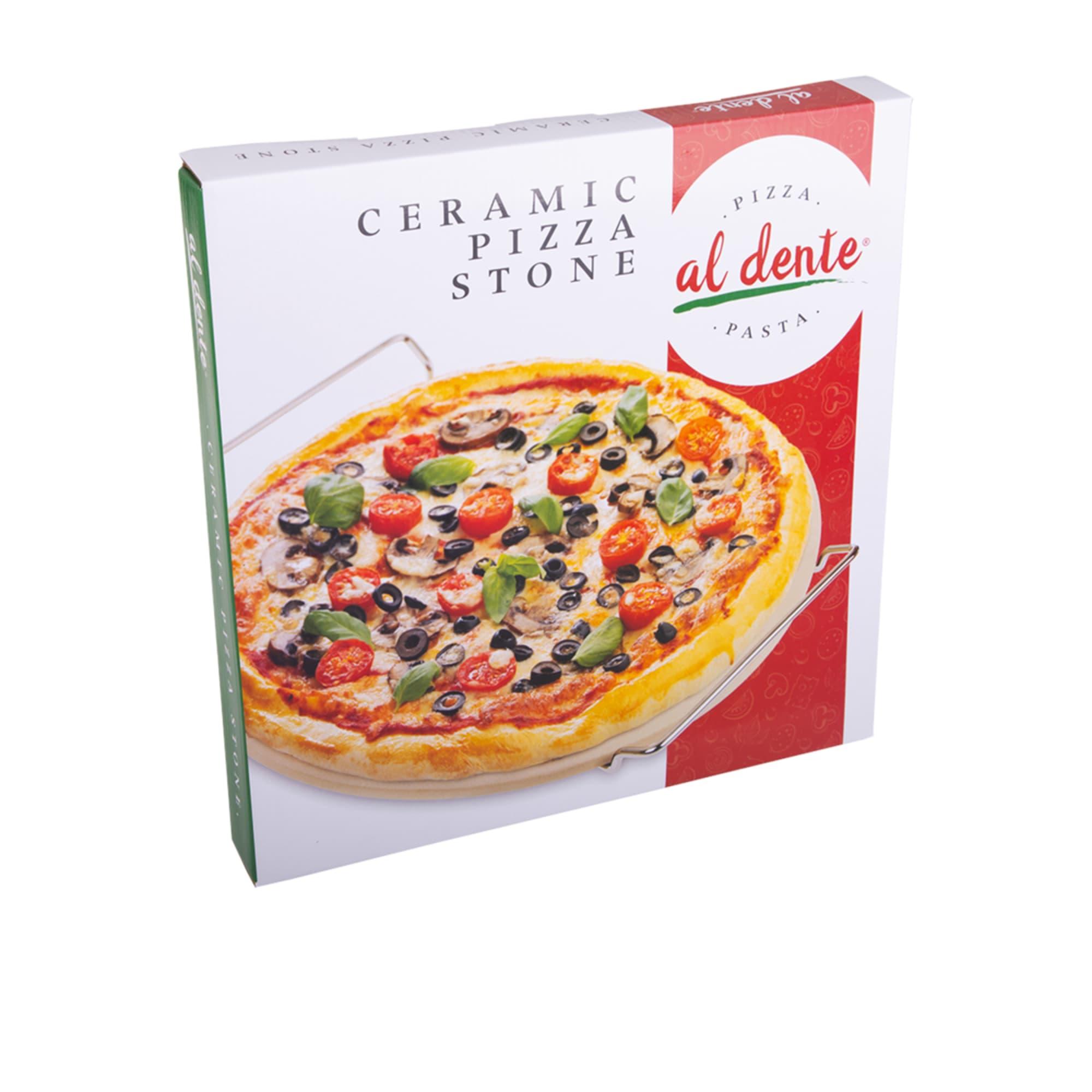 Al Dente Ceramic Pizza Stone with Rack 33cm Image 3
