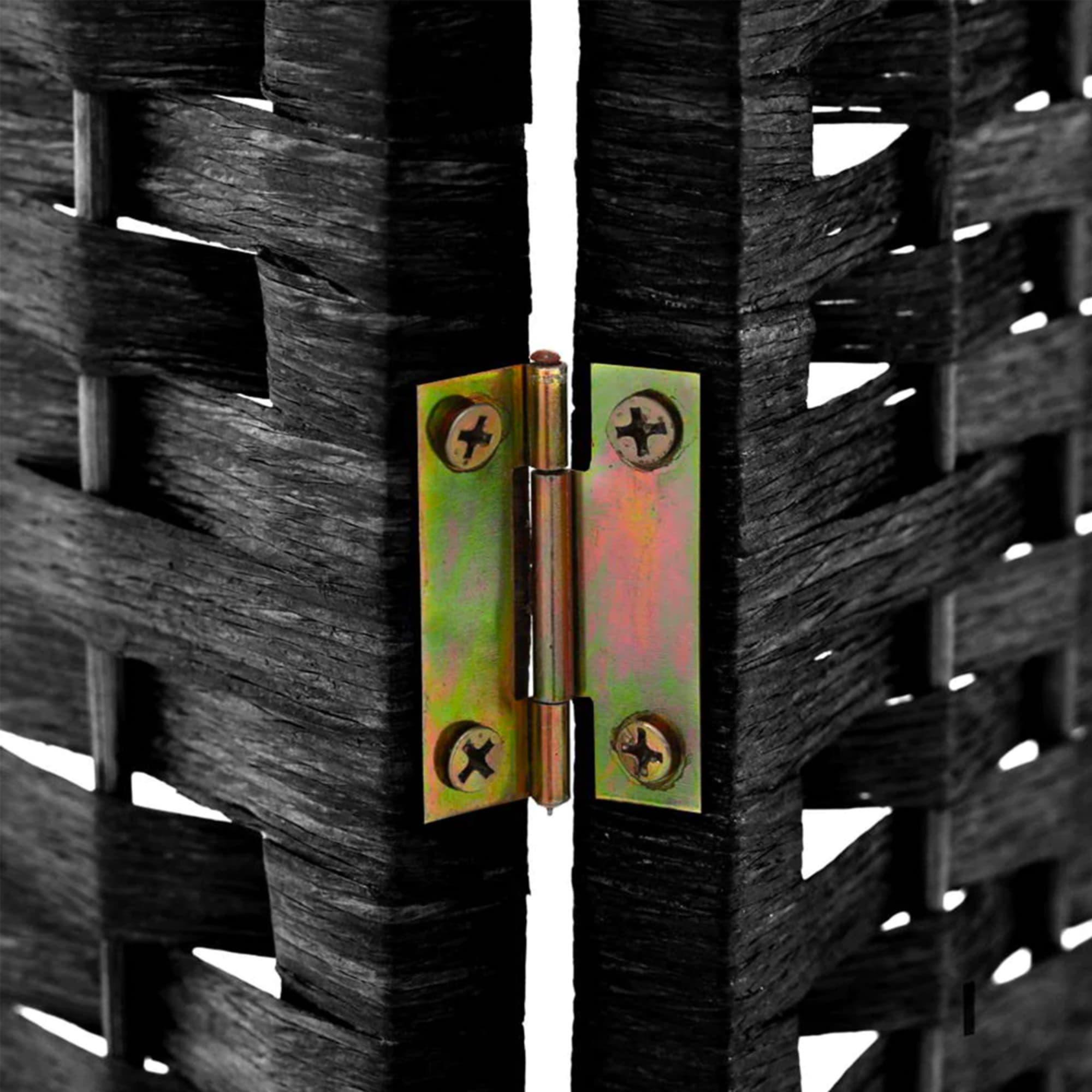 Artiss 6 Panel Rattan Room Divider Black Image 6