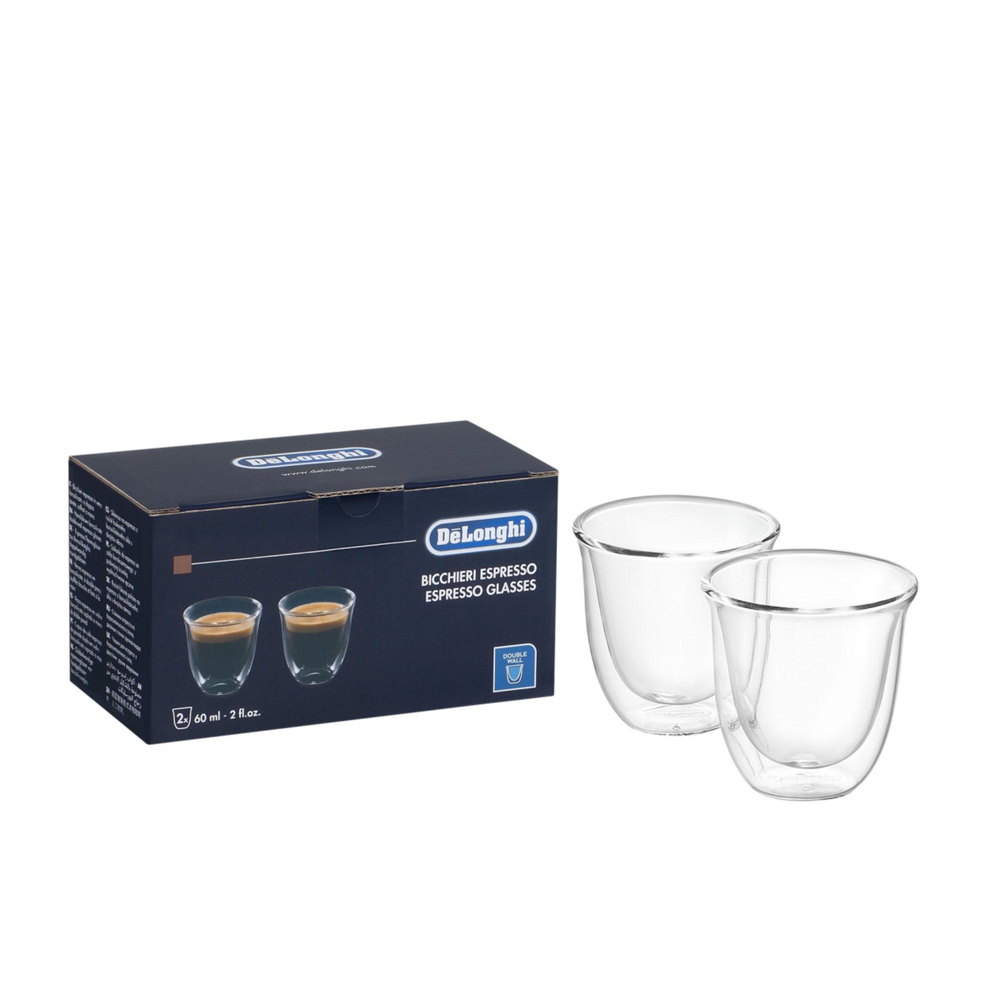 DeLonghi Double Wall Espresso Glasses 60ml Set of 2 Image 3
