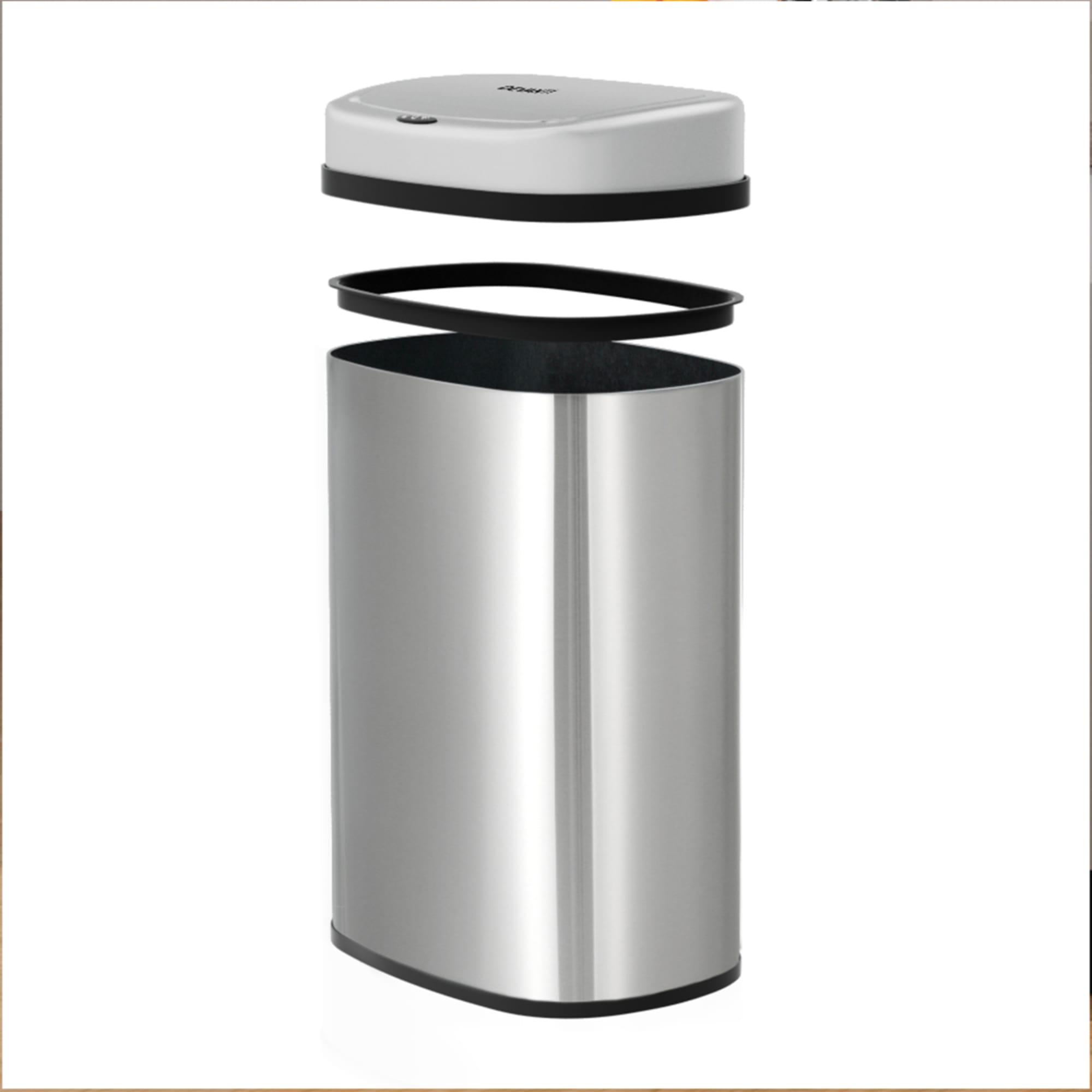 Devanti Stainless Steel Sensor Bin 60L Silver Image 3