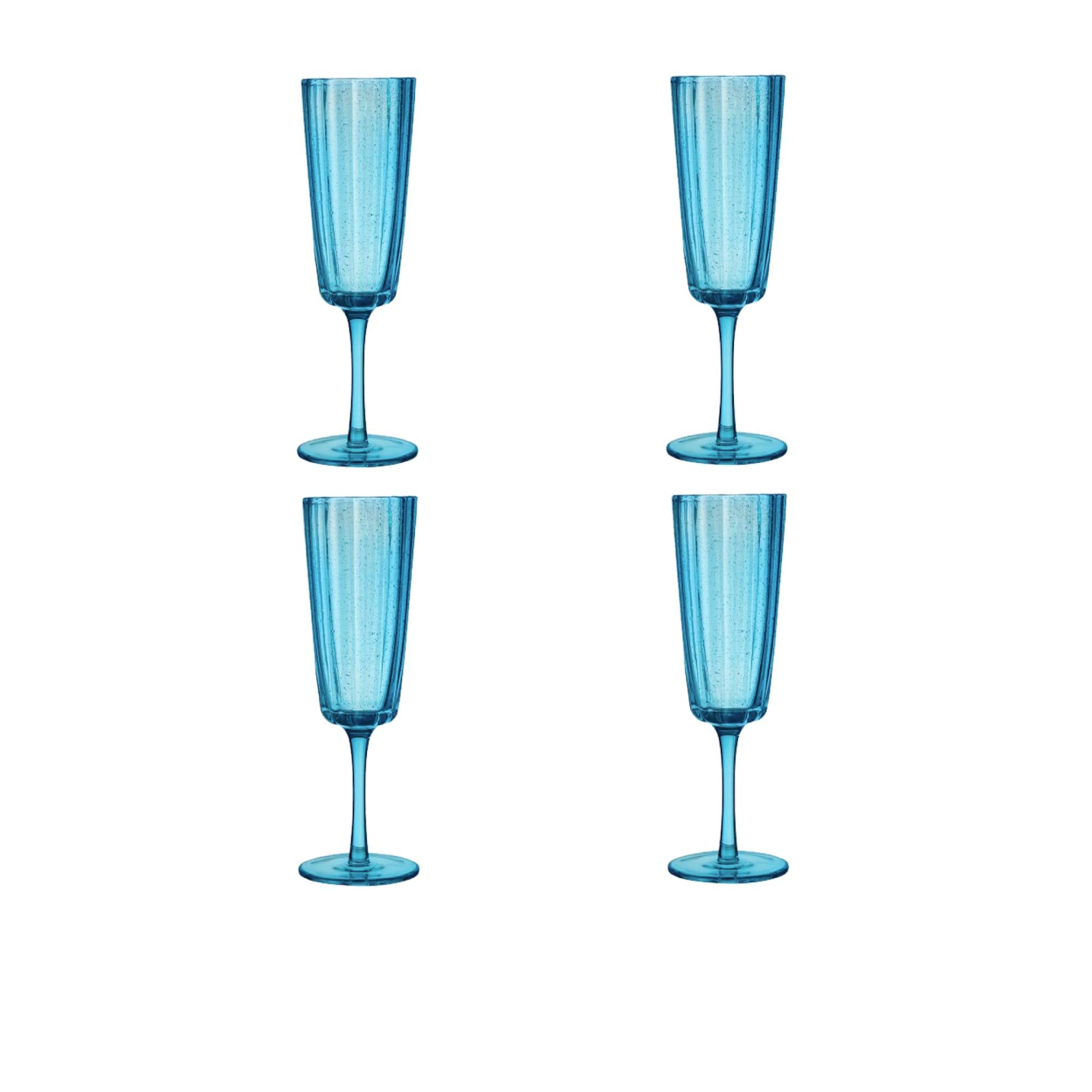 Ecology Adrift Flute Glass 210ml Set of 4 Blue Image 1