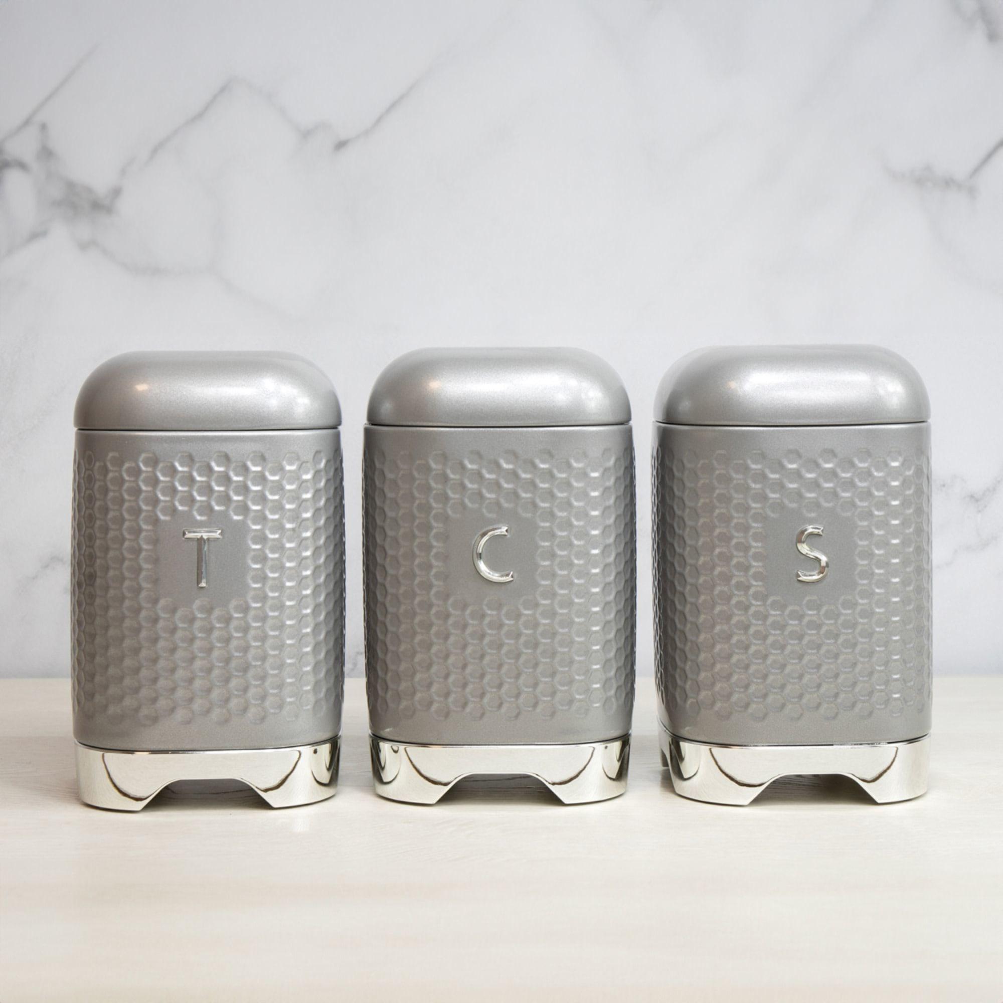 Kitchen Craft Lovello Canister Set of 3 Grey Image 4