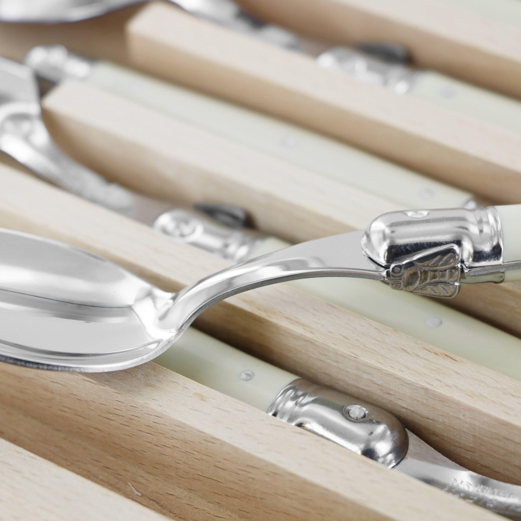 Laguiole by Andre Verdier Debutant Dessert Spoon Set of 6 Ivory Image 6