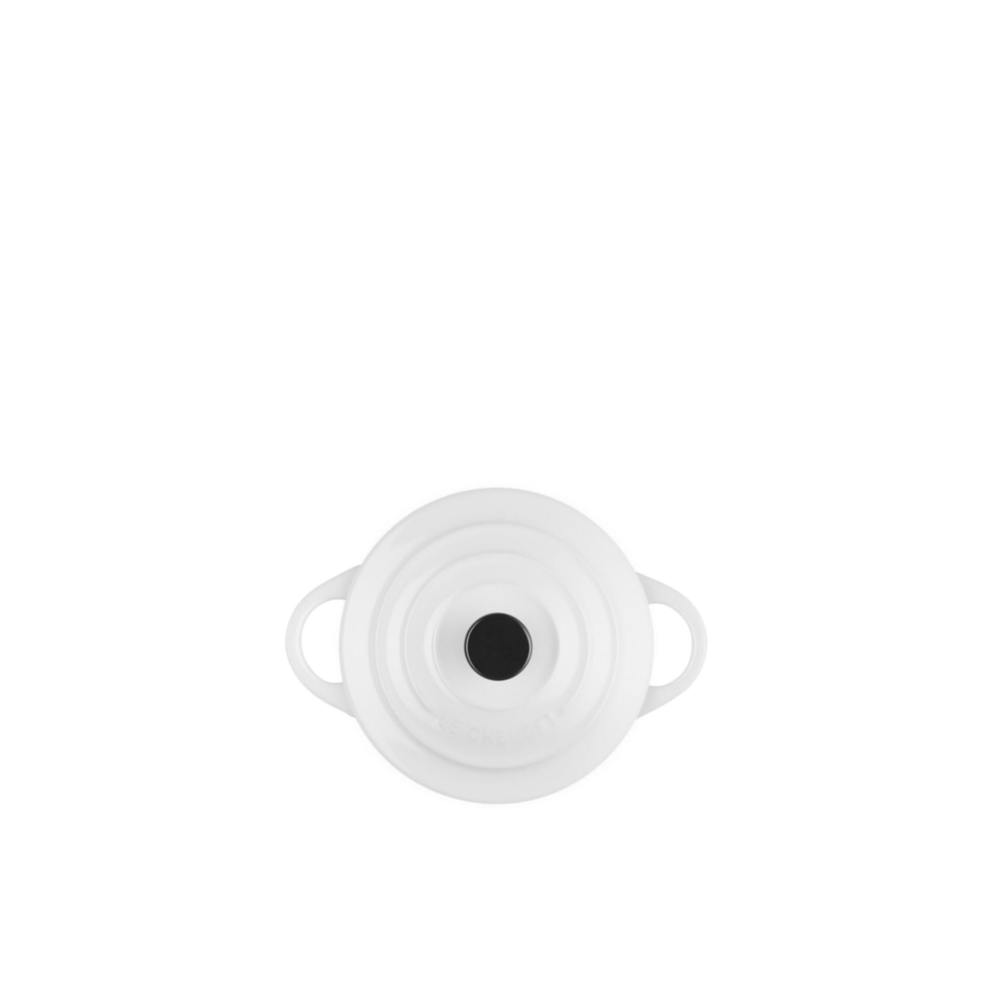 Le Creuset Stoneware Mini Round Casserole 9cm White Image 4