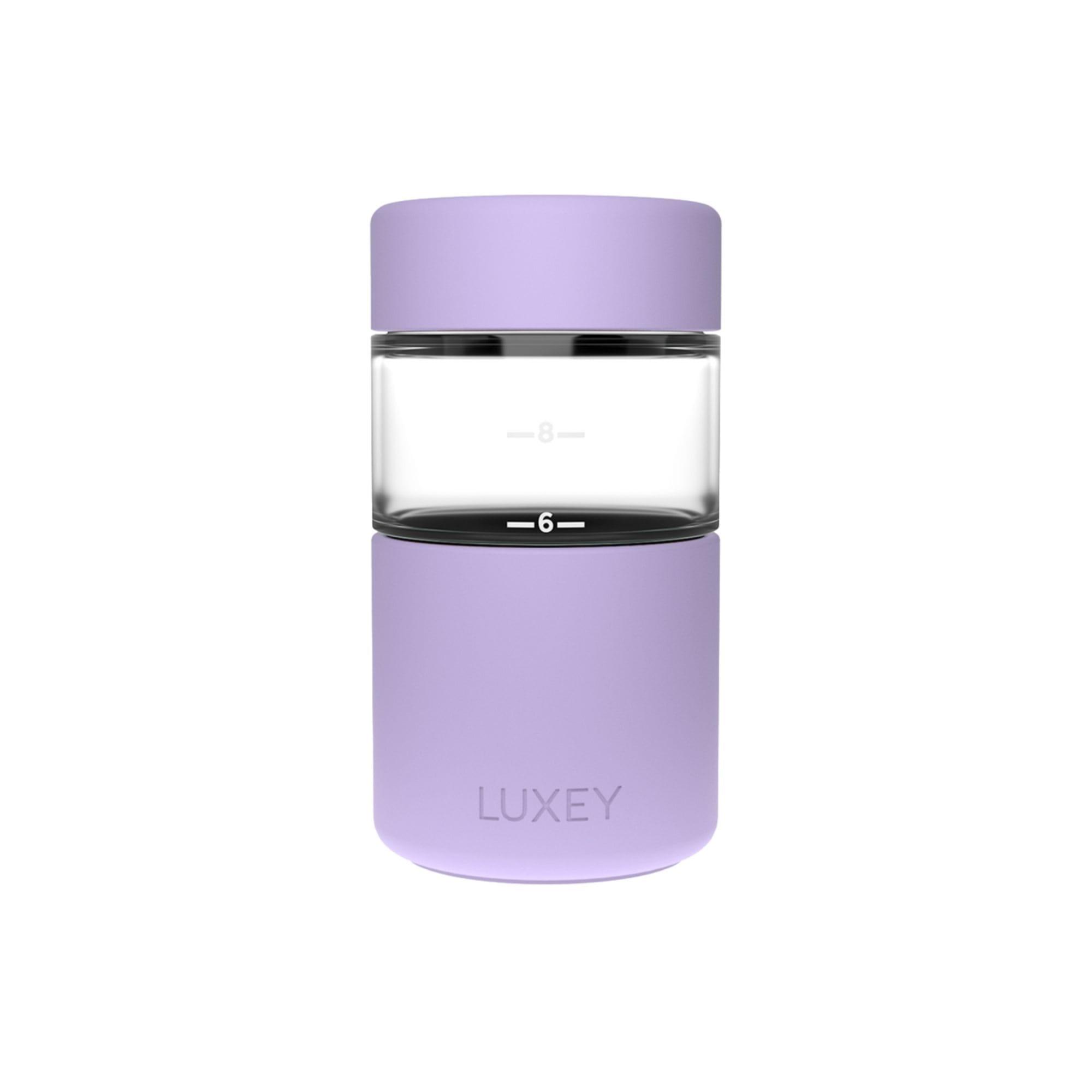 Luxey Cup OriginalLUX Glass Coffee Cup 355ml (12oz) Sparkles Purple Image 1