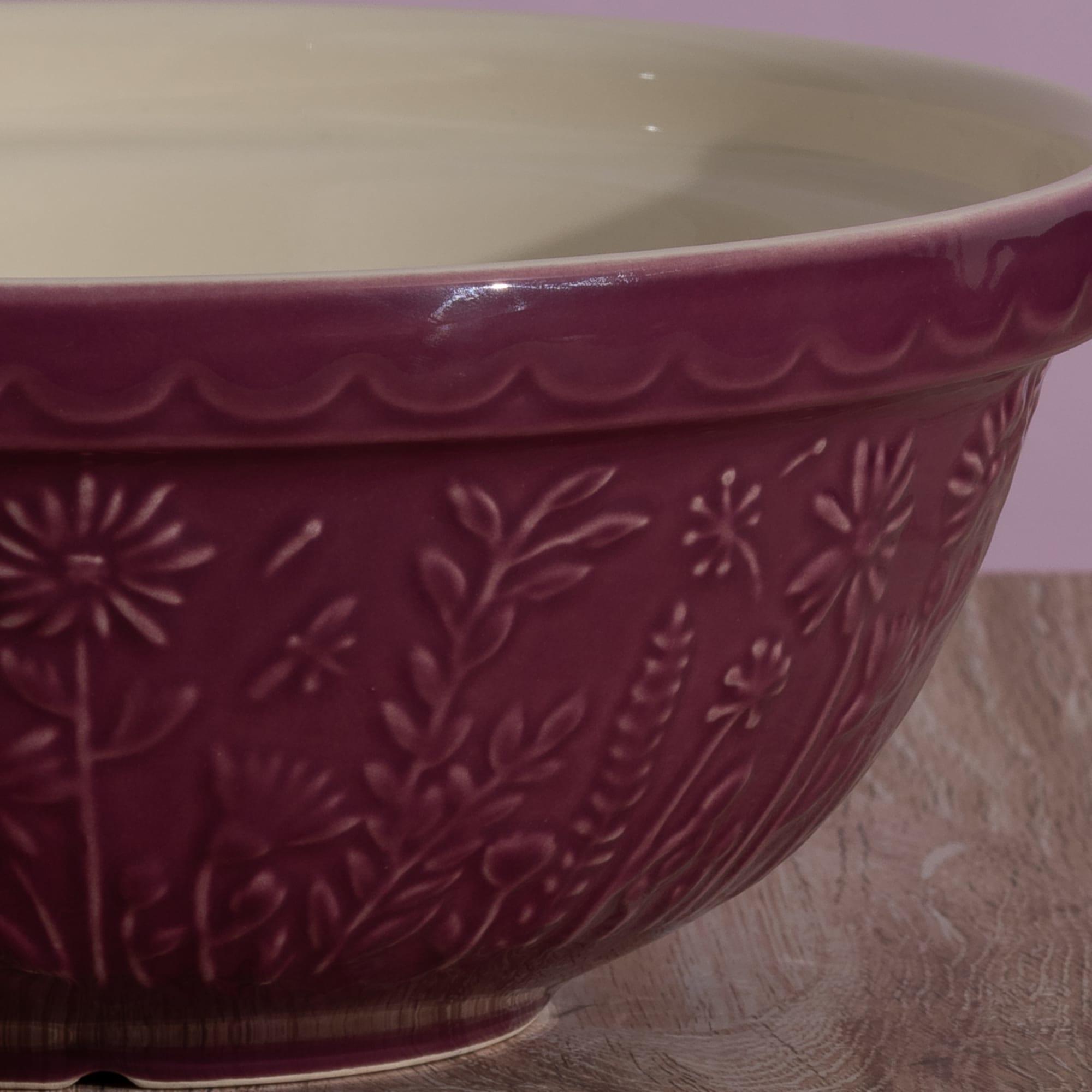 Mason Cash In The Meadow Daisy Mixing Bowl 26cm - 2.7L Purple Image 6