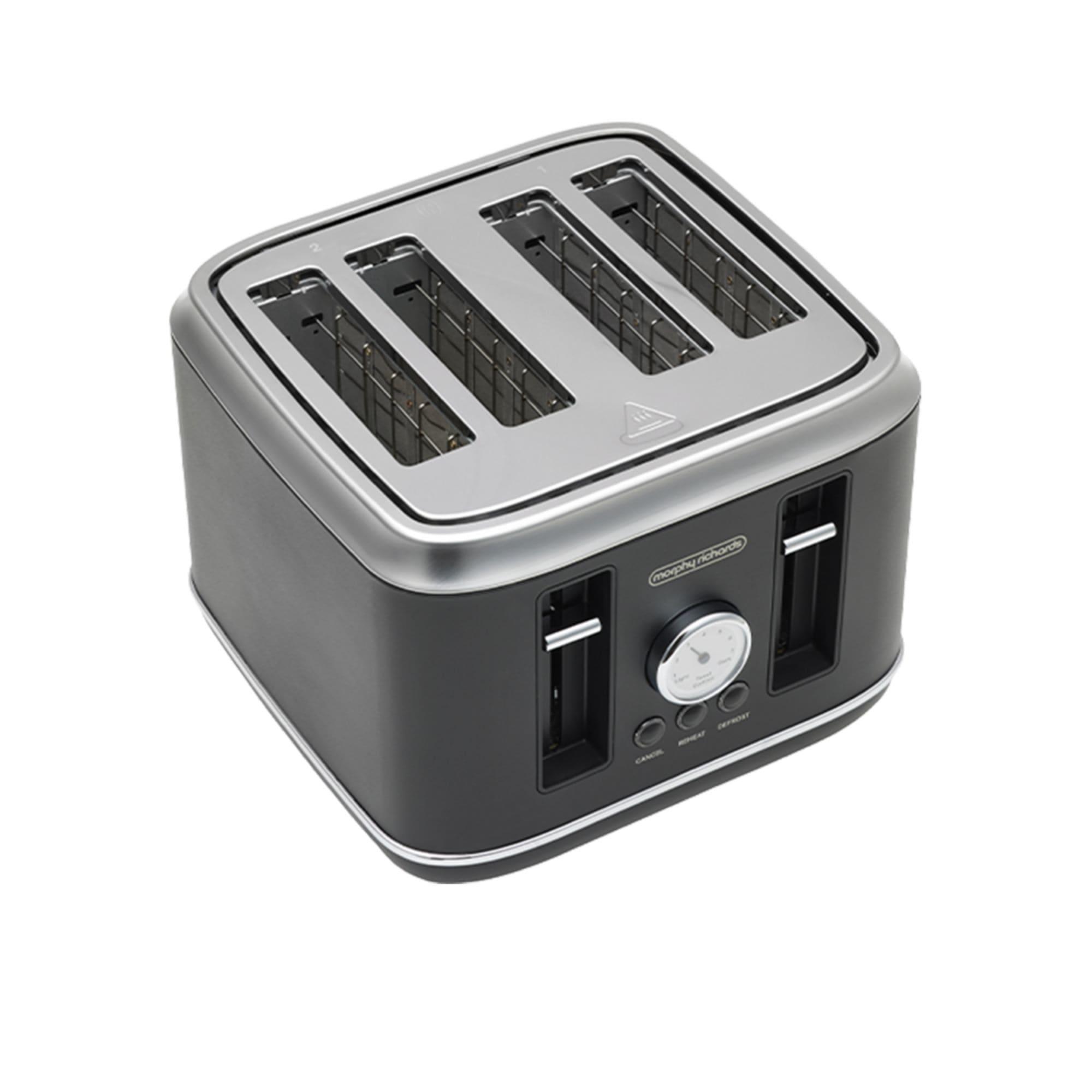 Morphy Richards Boutique Retro Design 4 Slice Toaster Black Image 4