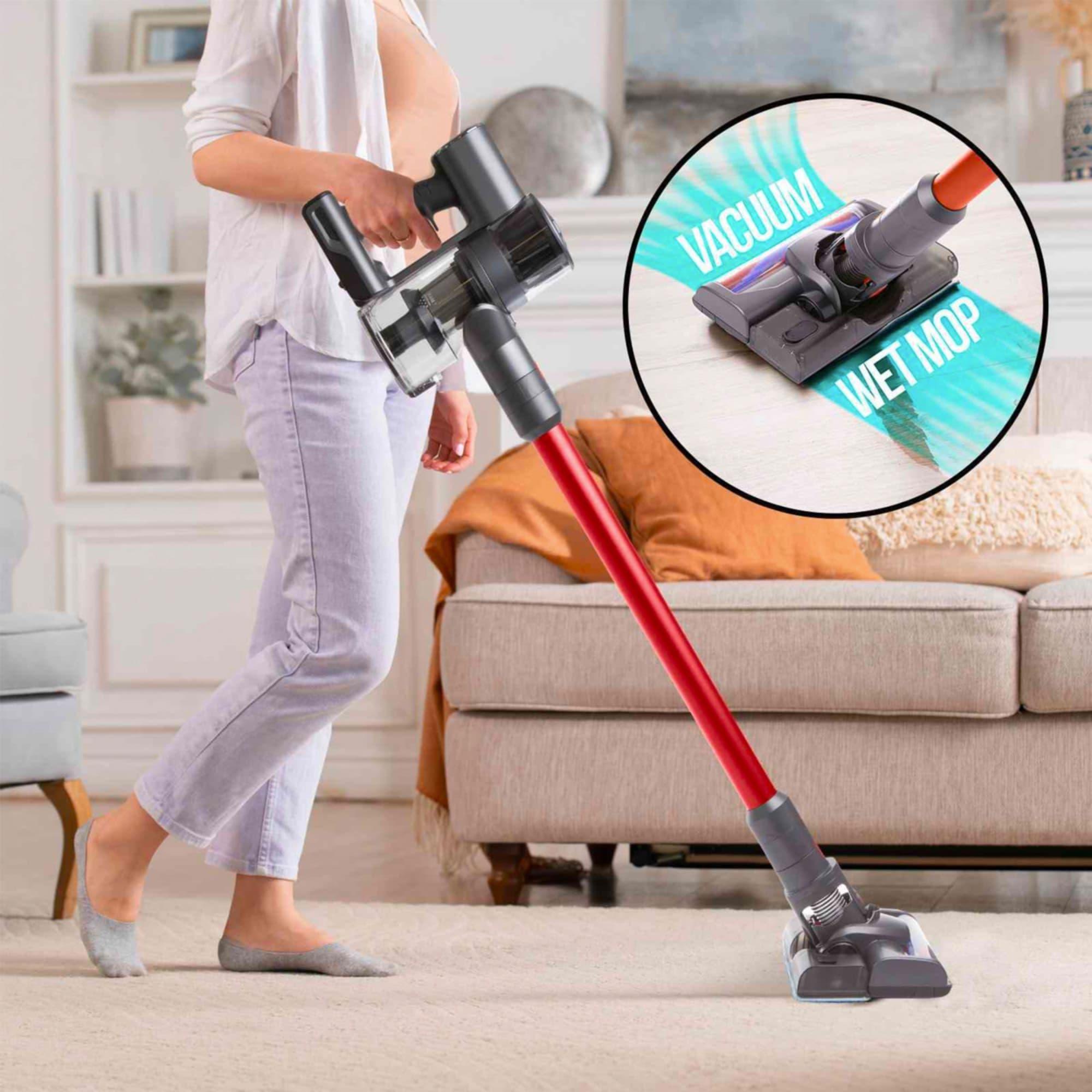 MyGenie H20 Pro Wet Mop 2 in 1 Cordless Stick Vacuum Cleaner Red Image 3