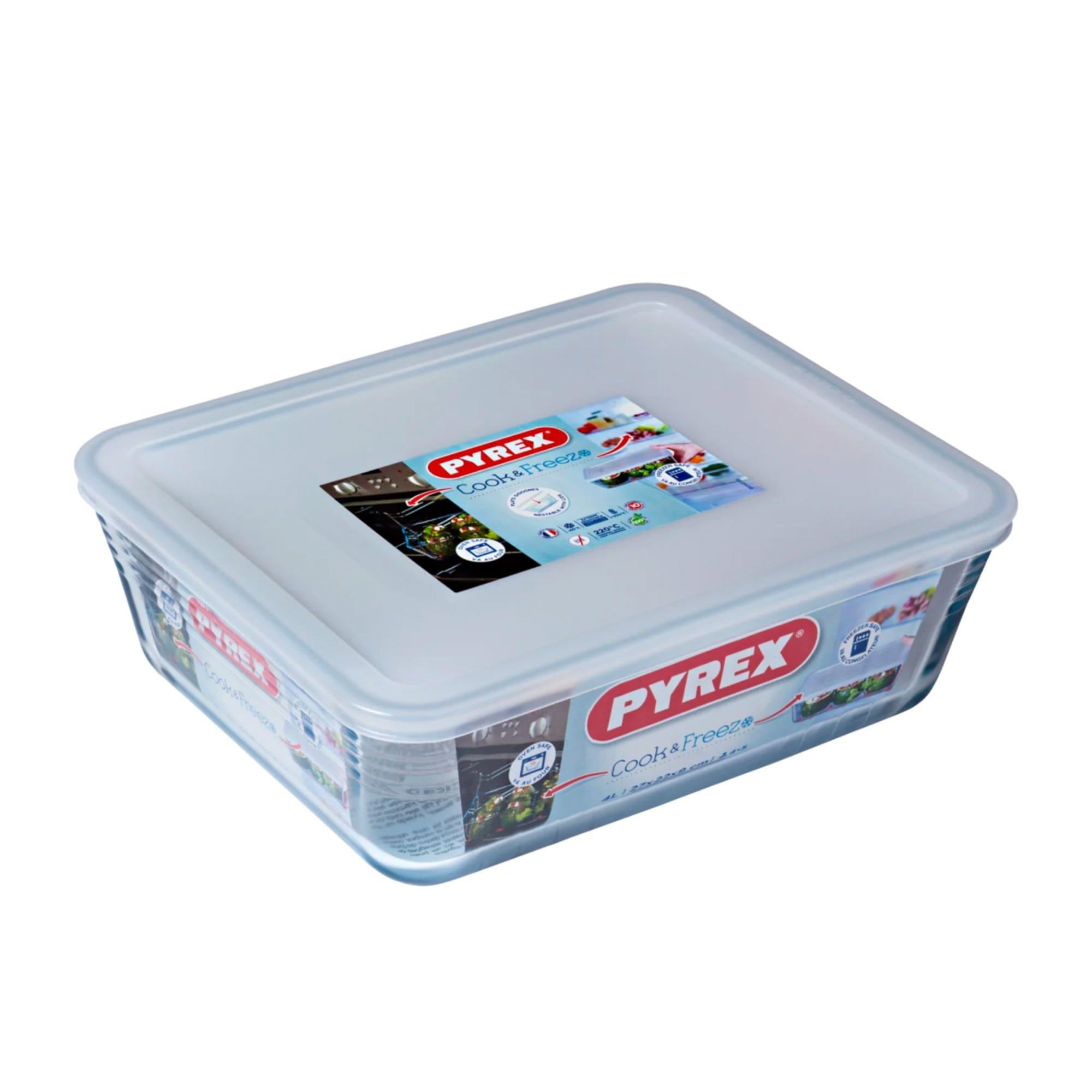 Pyrex Cook & Freeze Rectangular Glass Storage 4L White Image 4