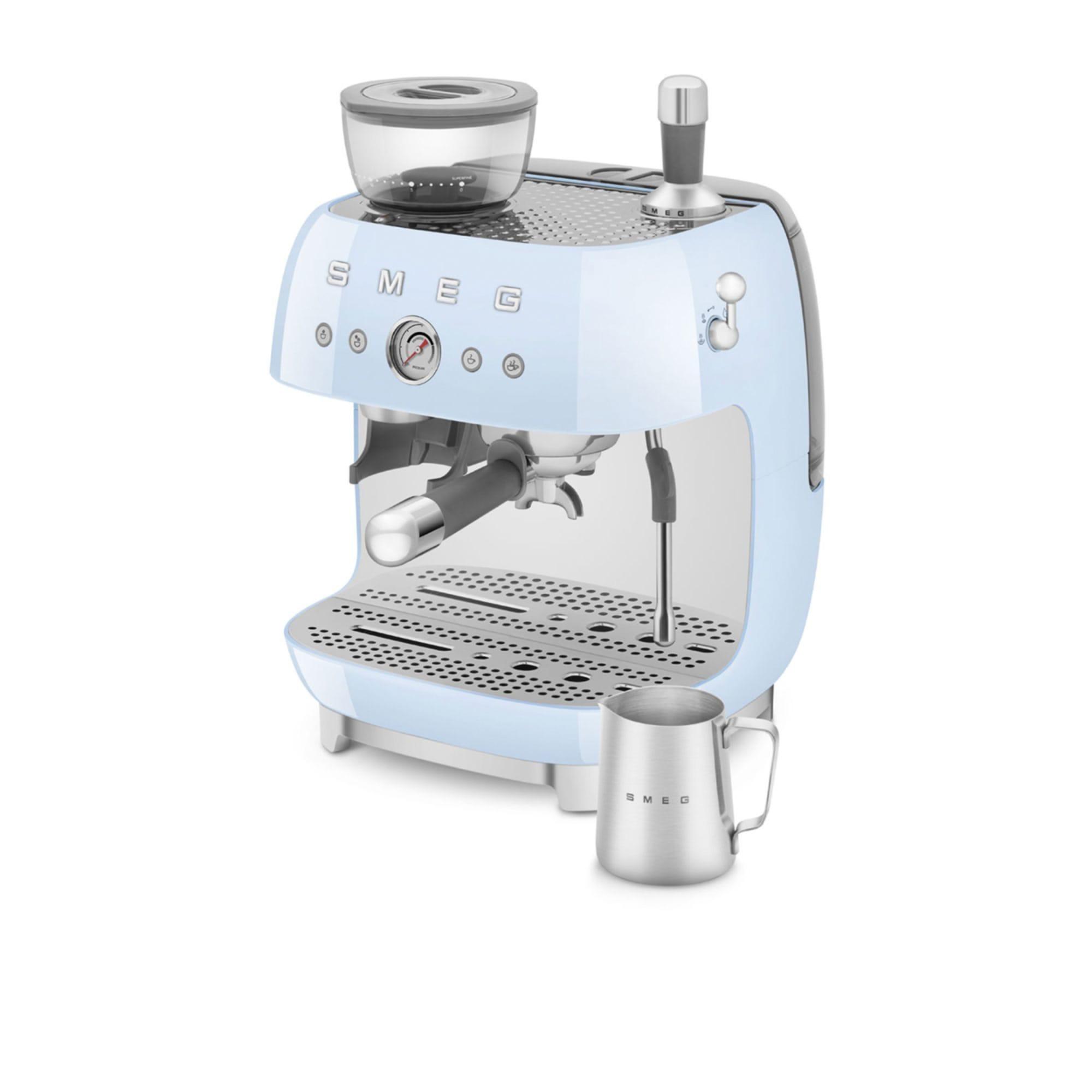 Smeg 50's Retro Style Espresso Machine with Built In Grinder Pastel Blue Image 14