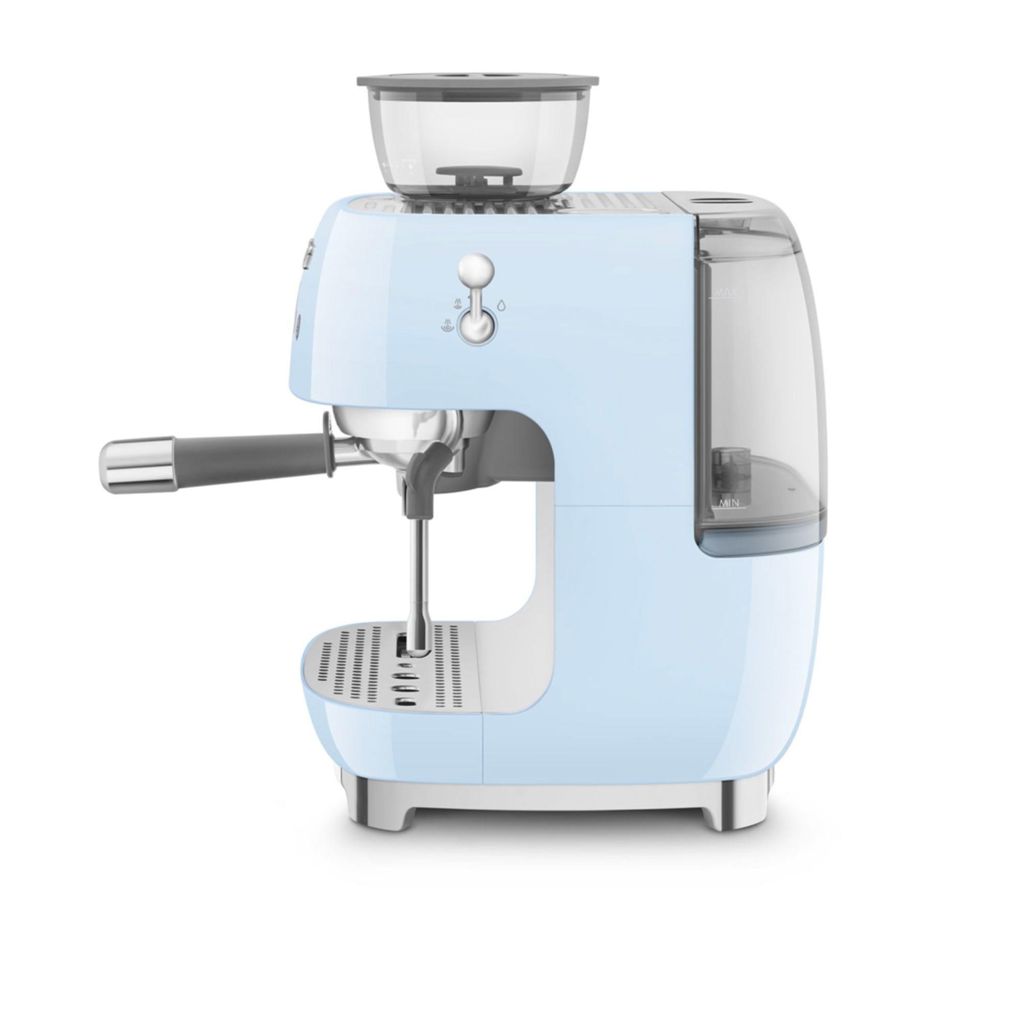 Smeg 50's Retro Style Espresso Machine with Built In Grinder Pastel Blue Image 7