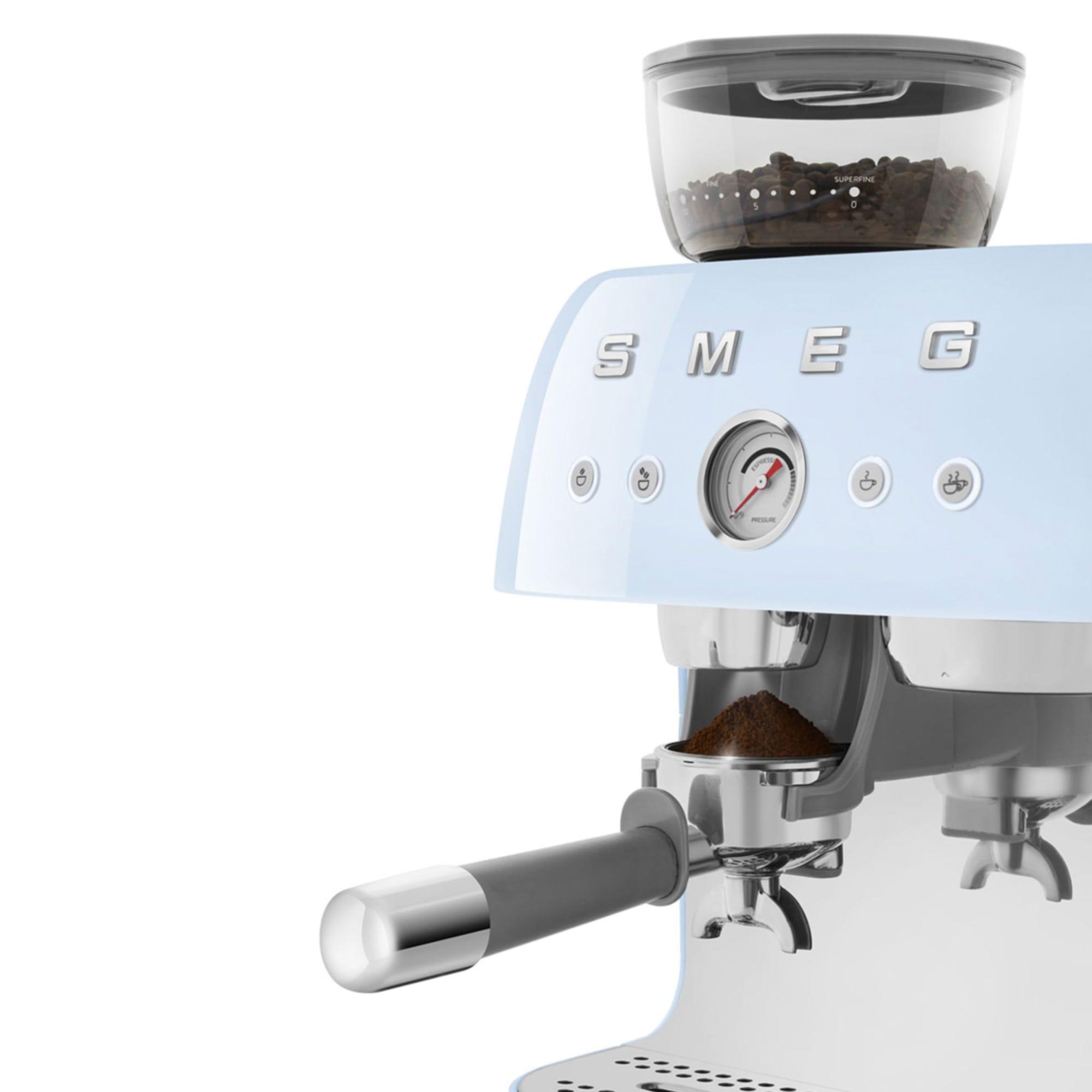 Smeg 50's Retro Style Espresso Machine with Built In Grinder Pastel Blue Image 11