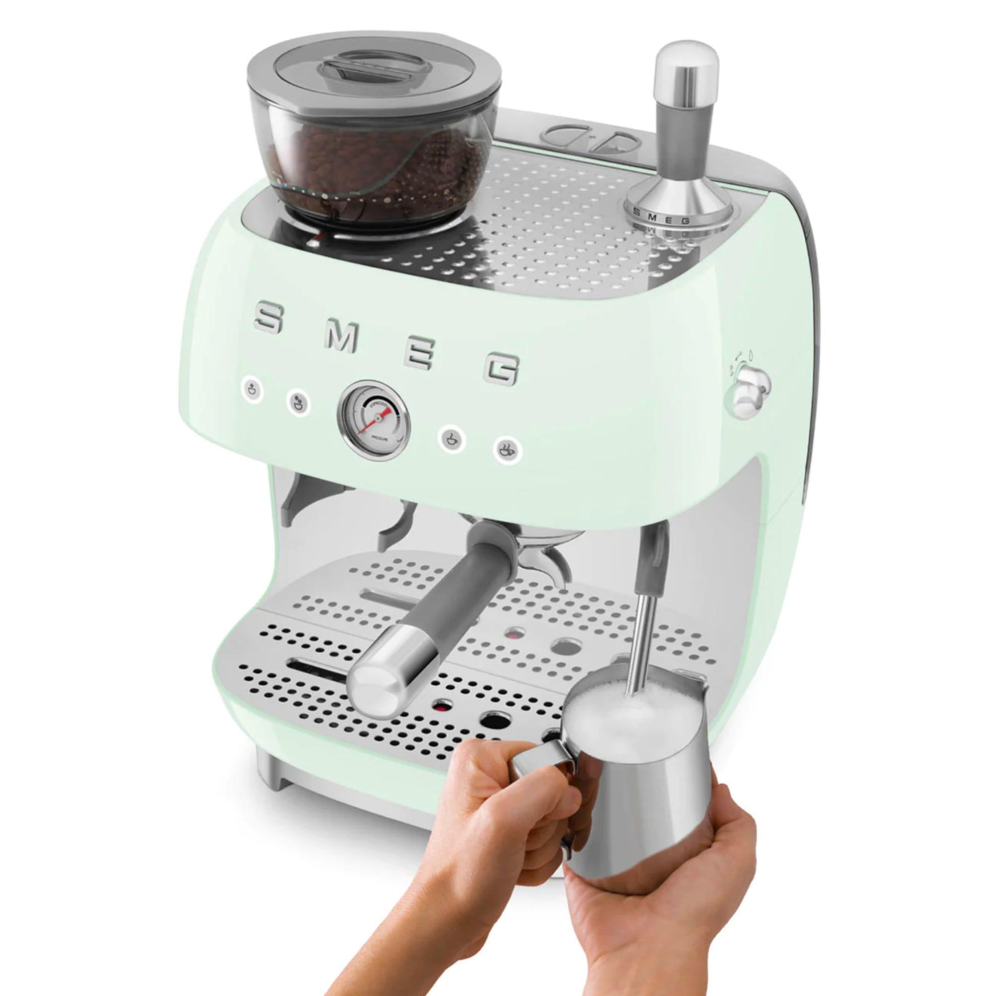 Smeg 50's Retro Style Espresso Machine with Built In Grinder Pastel Green Image 5