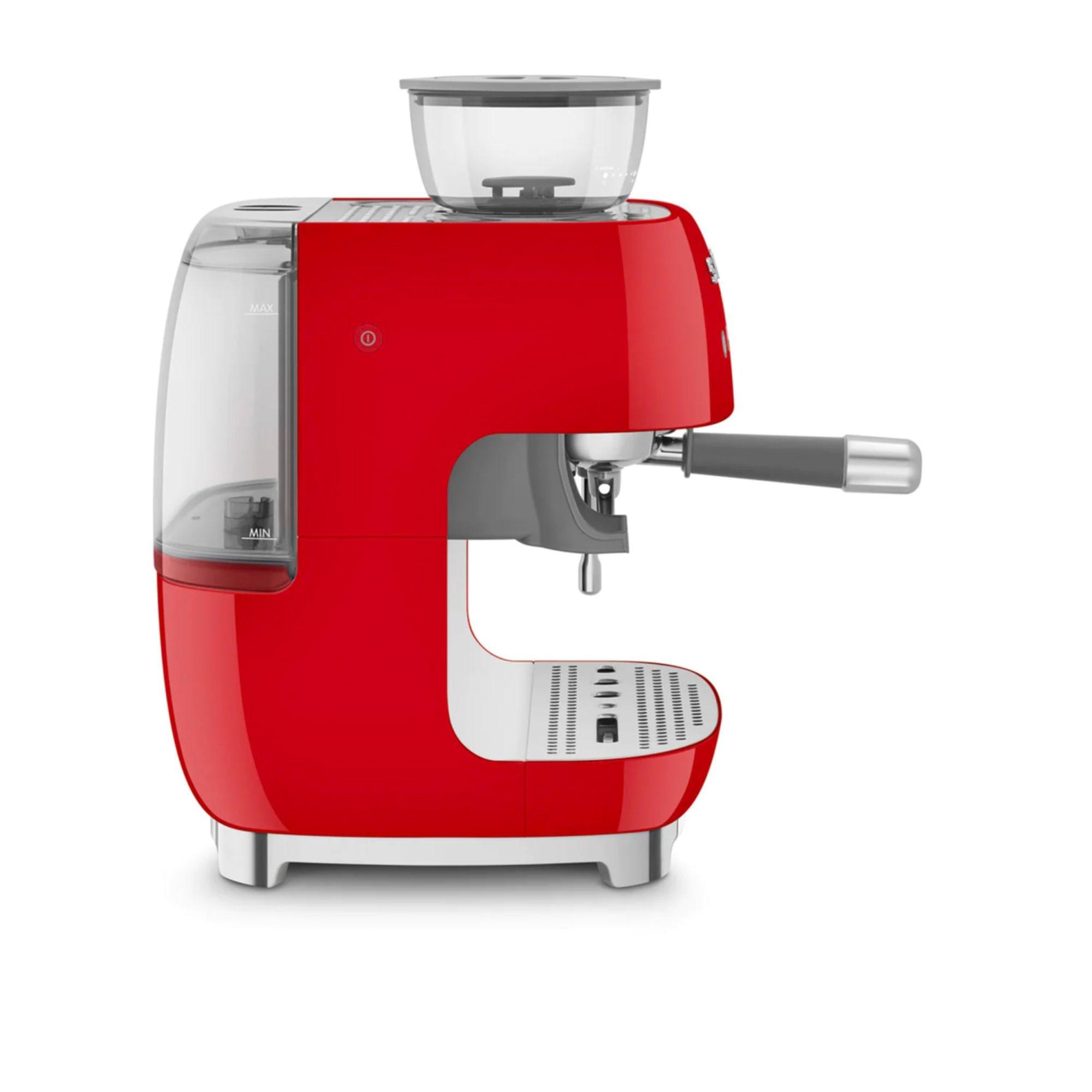 Smeg 50's Retro Style Espresso Machine with Built In Grinder Red Image 3