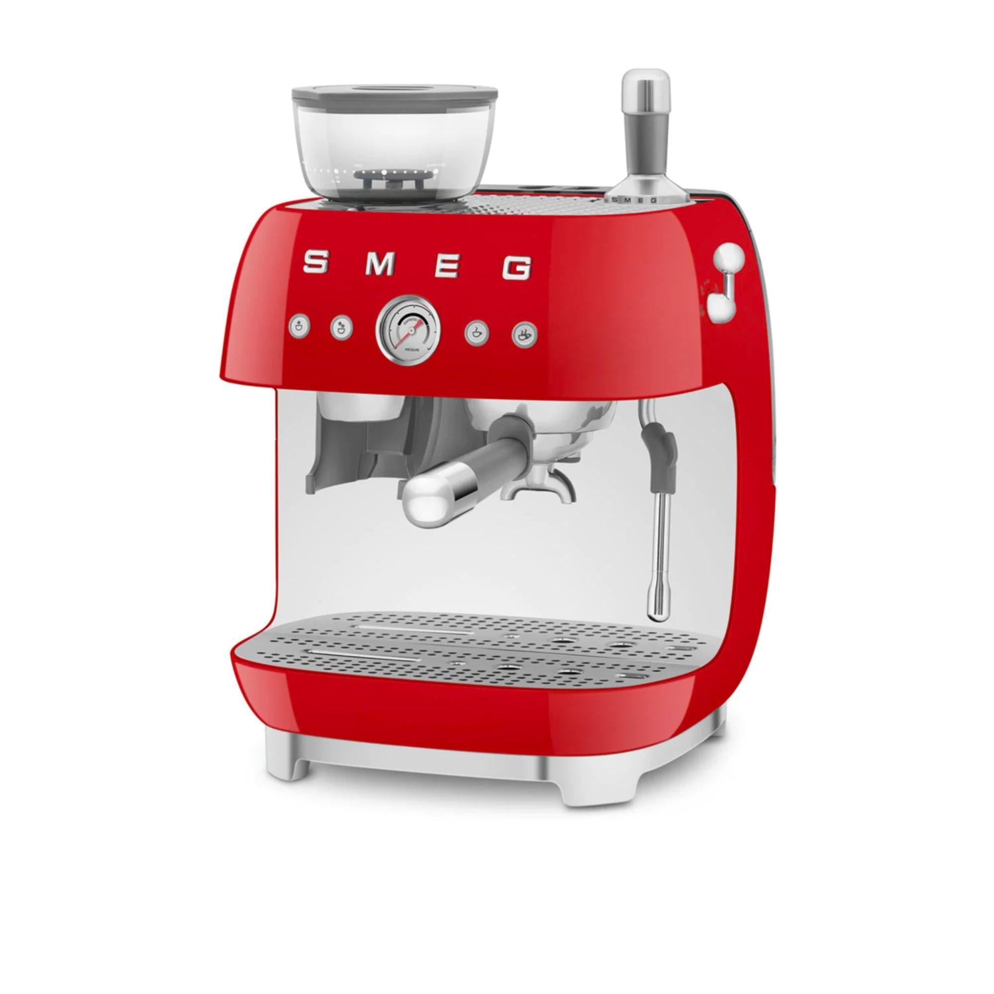 Smeg 50's Retro Style Espresso Machine with Built In Grinder Red Image 4