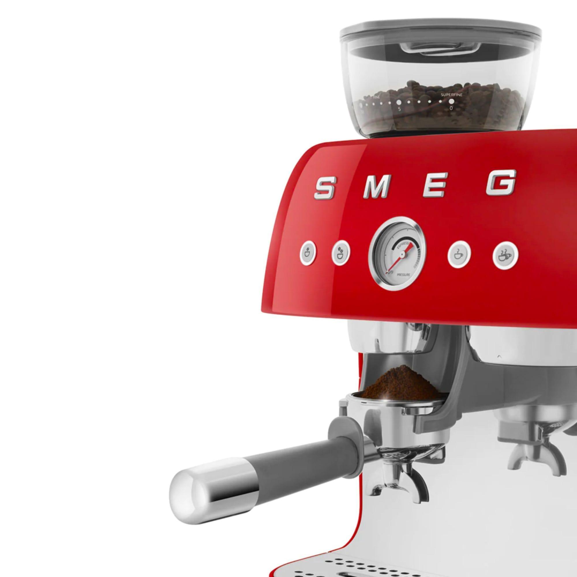 Smeg 50's Retro Style Espresso Machine with Built In Grinder Red Image 6
