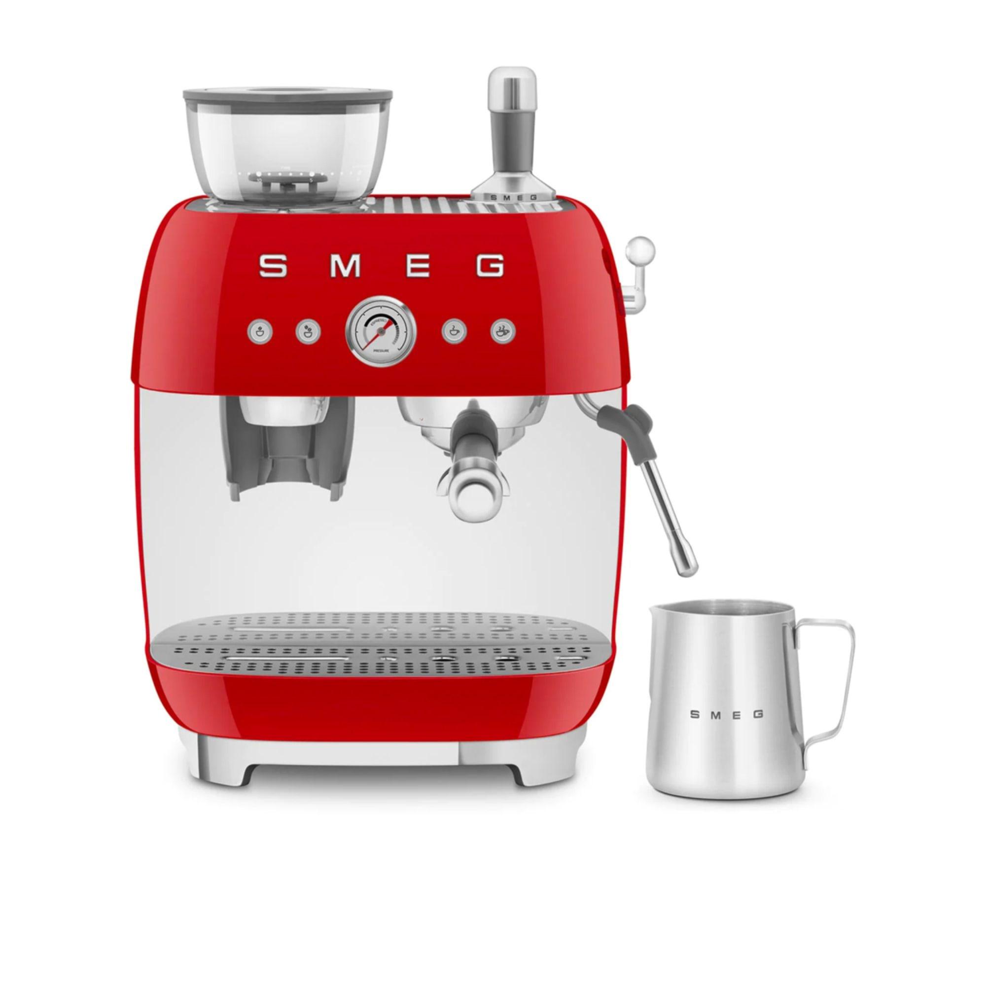 Smeg 50's Retro Style Espresso Machine with Built In Grinder Red Image 9