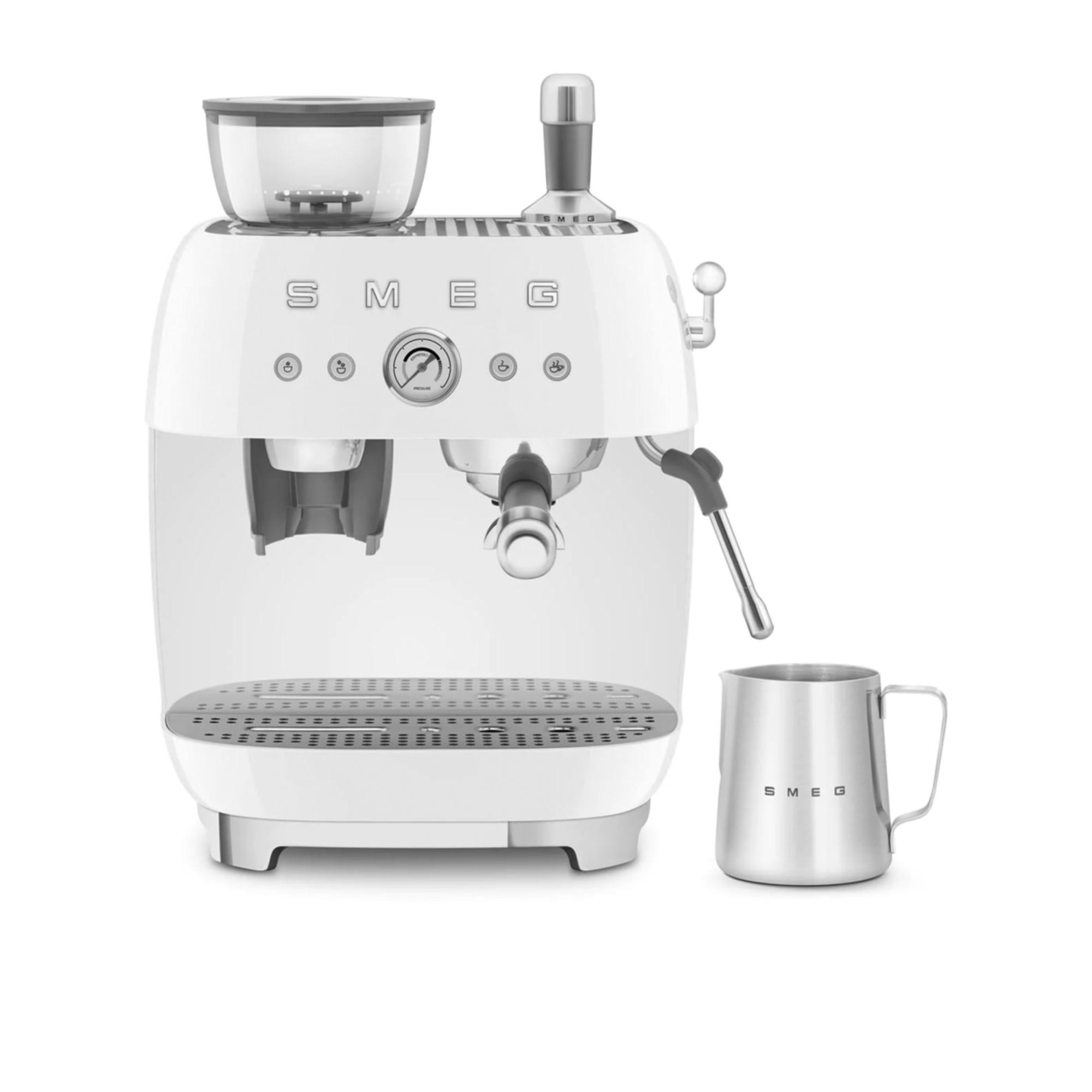 Smeg 50's Retro Style Espresso Machine with Built In Grinder White Image 2