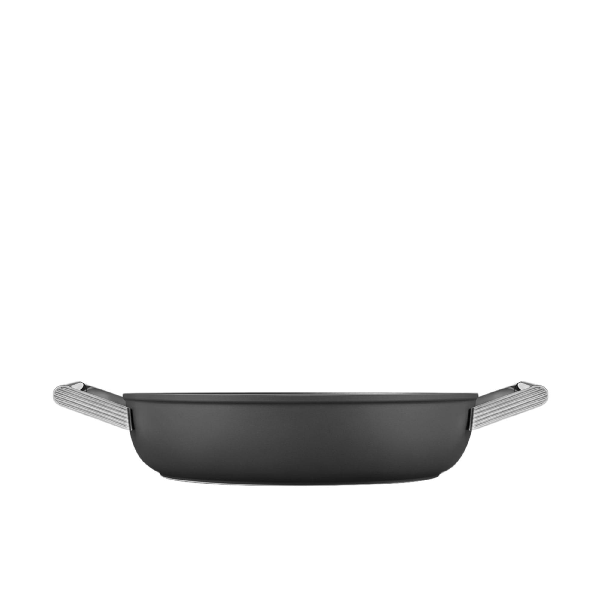 Smeg Non Stick Chef's Pan with Lid 28cm - 3.7L Black Image 3