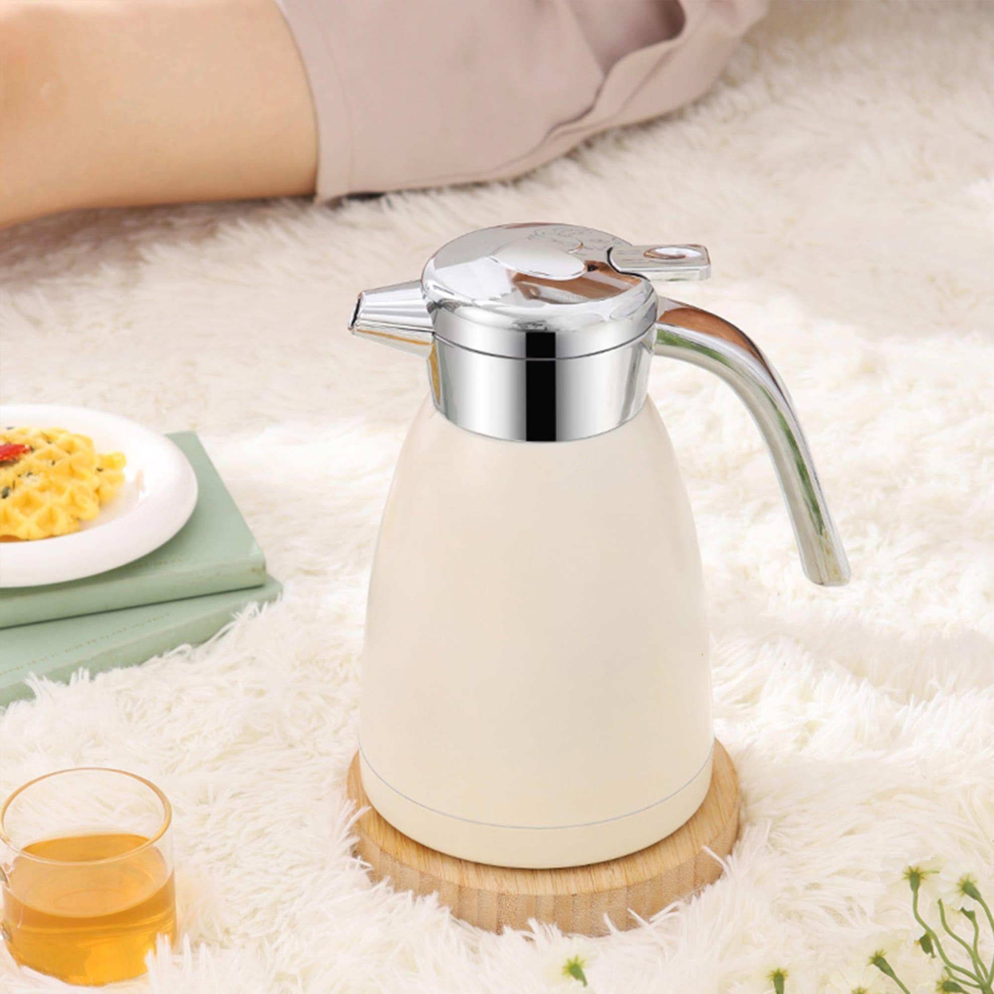 Soga Stainless Steel Insulated Kettle 1.2L White Image 3