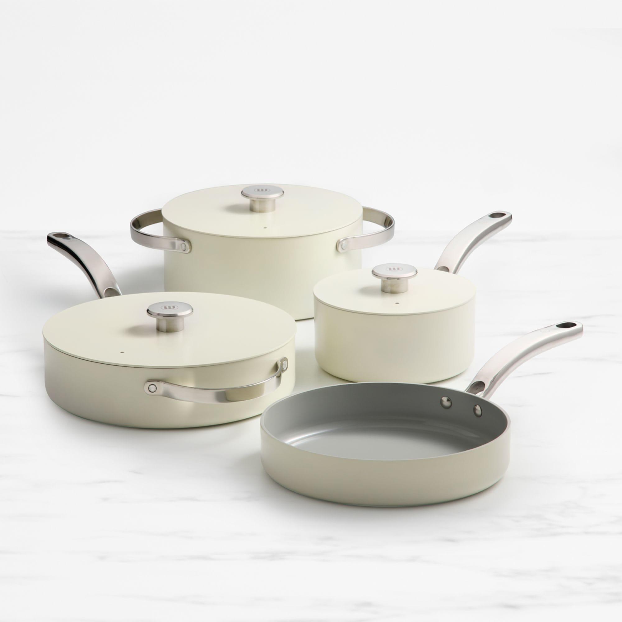 Wolstead Mineral 4pc Non Stick Cookware Set Ivory Image 1