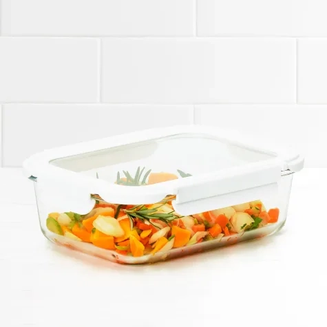 Kitchen Pro VersaLock Rectangular Glass Container 1.5L White Image 1