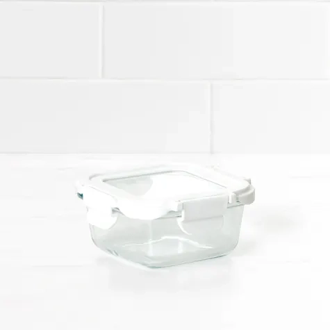 Kitchen Pro VersaLock Square Glass Container 320ml White Image 2