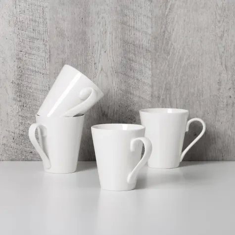 Salisbury & Co Classic Conical Mug 320ml Set of 4 White Image 2
