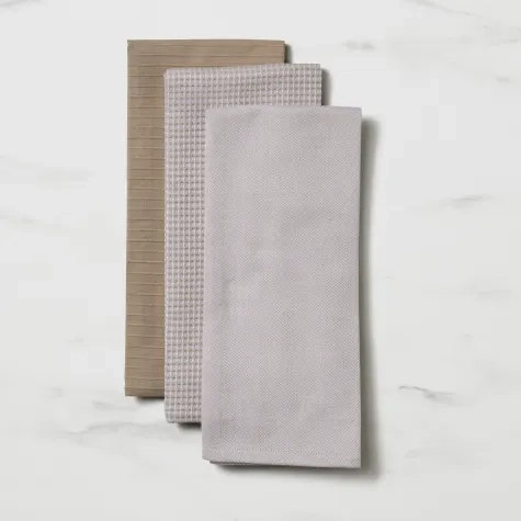 Salisbury & Co Hampstead Tea Towel Set of 3 White/Grey Image 1