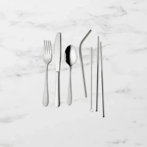 Salisbury & Co Maestro Travel Cutlery Set 7pc with Grey Bag Image 1
