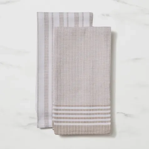 Salisbury & Co Marine Tea Towel Set of 2 White/Grey Image 1