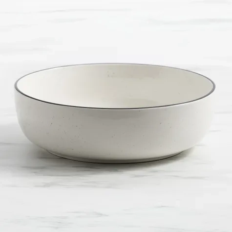 Salisbury & Co Mona Serving Bowl 30cm White with Black Speckle Image 1