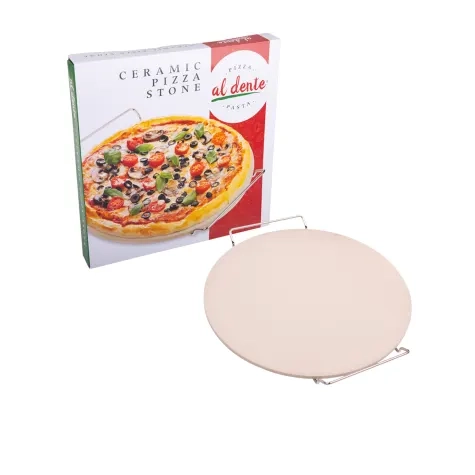 Al Dente Ceramic Pizza Stone with Rack 33cm Image 2