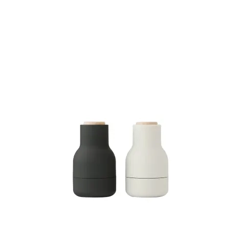 Audo Copenhagen Salt Pepper Small Bottle Grinder with Beech Lid Set Ash Carbon Image 1