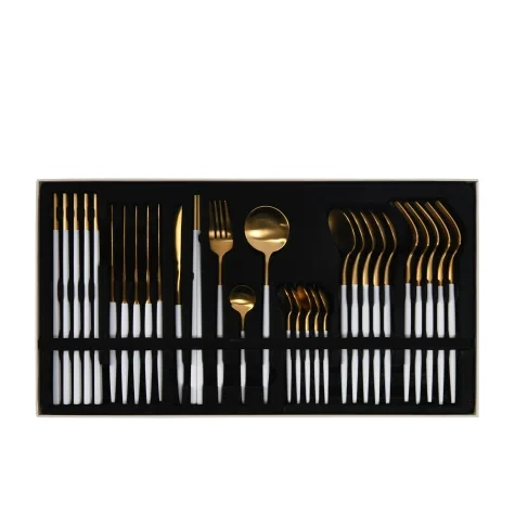 Cadence & Co. Hemingway Cutlery and Chopstick Set 30pc White Image 1