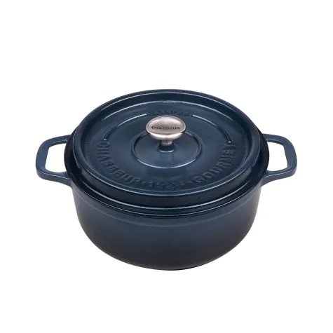 Chasseur Gourmet Round French Oven 28cm - 6.1L Midnight Blue Image 1