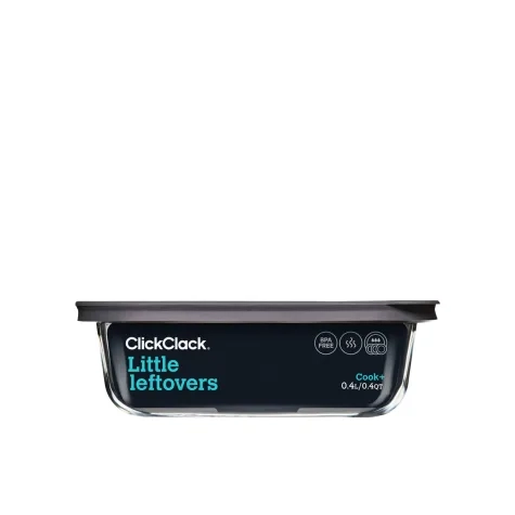 ClickClack Cook+ Rectangular Heatproof Glass Container 400ml Image 1