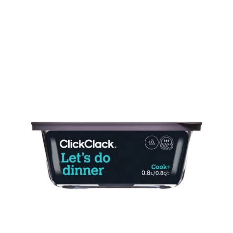 ClickClack Cook+ Square Heatproof Glass Container 800ml Image 1
