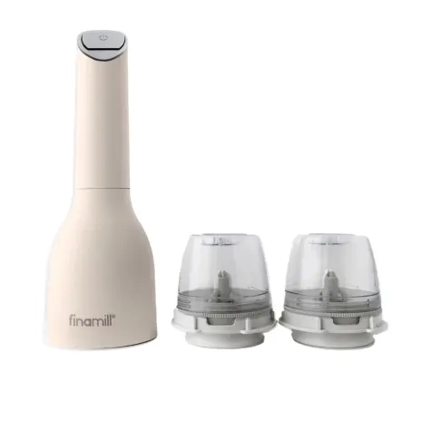 FinaMill Electric Spice Grinder with 2 Pro Plus Pods Soft Cream Image 1