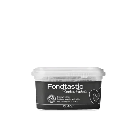 Fondtastic Premium Fondant Black 250g Image 1