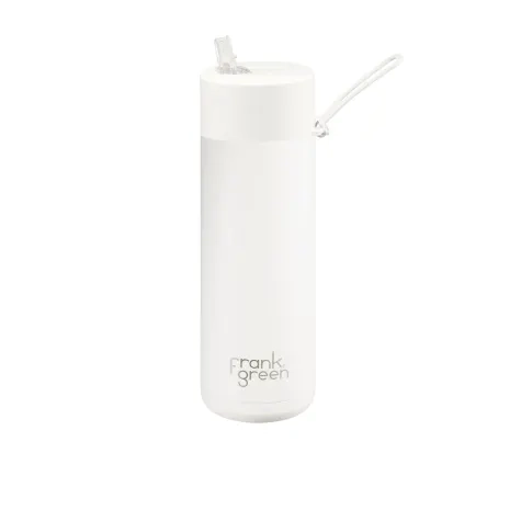 Frank Green Ultimate Ceramic Reusable Bottle with Straw 595ml (20oz) Cloud Image 1