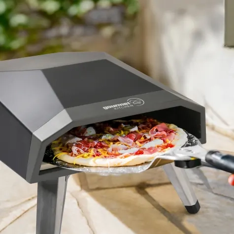 Gourmet Kitchen Portable Gas Pizza Oven with Pizza Stone and Carry Bag Image 2