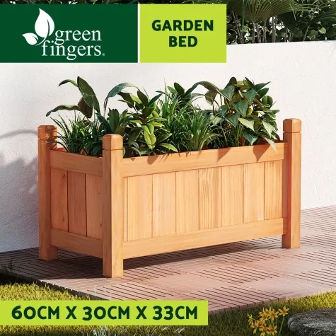Greenfingers Raised Garden Bed 60x30cm Brown Image 2