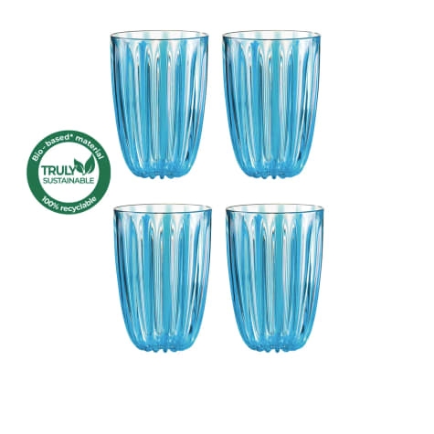 Guzzini Dolcevita Tumblers .5L Set of 4 Turquoise Image 1