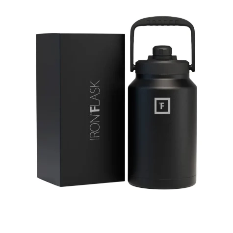 Iron Flask Bottle with Spout Lid 3.8L Midnight Black Image 1