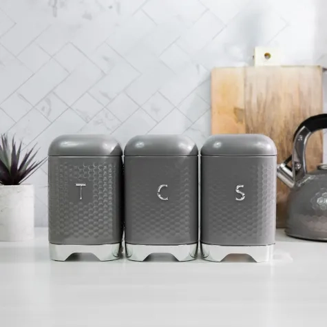 Kitchen Craft Lovello Canister Set of 3 Grey Image 2